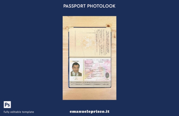modello di aspetto fotografico del passaporto dello Zimbabwe in stile verificato